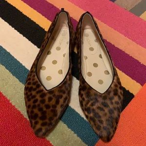 Leopard print hair flats
